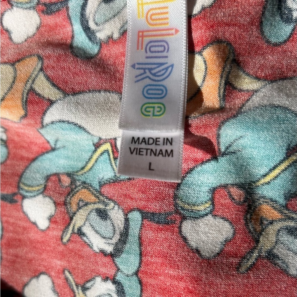 LulaRoe Disney Donald Duck Classic Hi Low T Shirt Womens Size Large - Picture 6 of 6